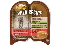 ニュートロ キャット ワイルドレシピ 成猫用 チキン＆ビーフ パテタイプ トレイ 75g