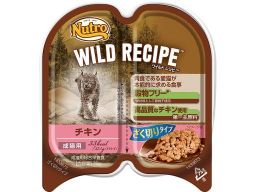 ニュートロ キャット ワイルドレシピ 成猫用 チキン ざく切りタイプ トレイ 75g