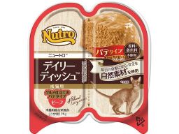 ニュートロ キャット デイリーディッシュ 成猫用 ビーフ グルメ仕立てのパテタイプ トレイ 75g