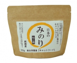 純国産プレミアムキャットフード 日本のみのり カツオ＆ビーフ 200g