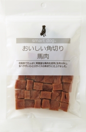 スマートドッグ おいしい角切り 馬肉 100g