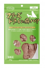 ママクック フリーズドライの豚ハツ 犬用 25g