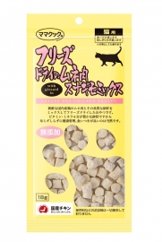 ママクック フリーズドライのムネ肉スナギモミックス 猫用 18g