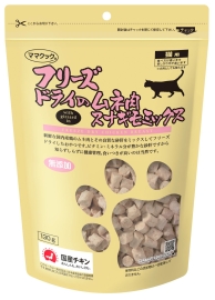 ママクック フリーズドライのムネ肉スナギモミックス 猫用 120g