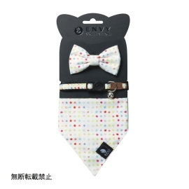 TUNAGO ENVY Cat Collar Set ドット パステル